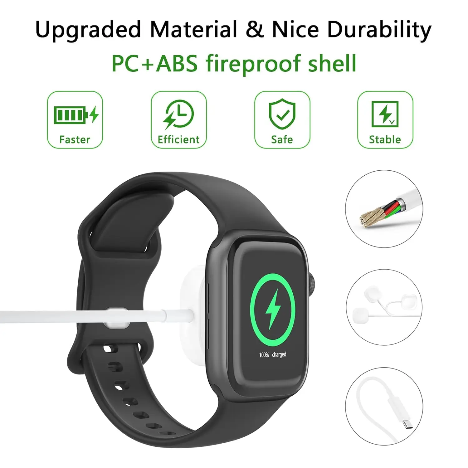 1Pcs USB Wireless Magnetic Charging Cord for Apple Watch Portable Wireless Fast Charging Cable for iWatch Series 11 10 9 8 7 6 5 thumbnail 4