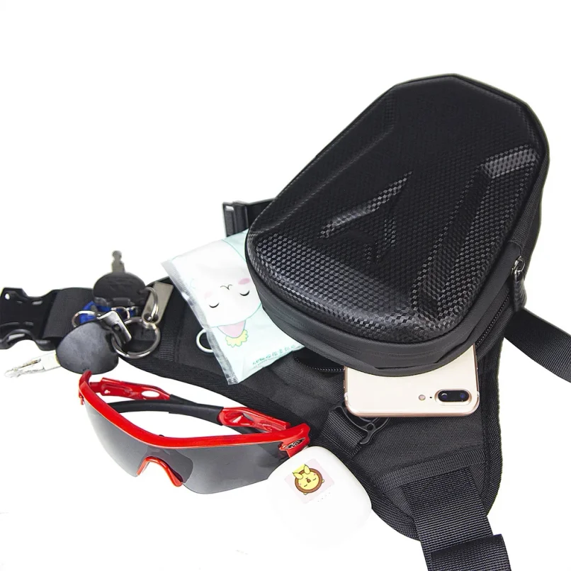 Motorcycle Leg Side Bag EVA Hard Shell Outdoor Casual Waist Bags Motorbike Mobile Phone Purse Hip Bum Pack thumbnail 5