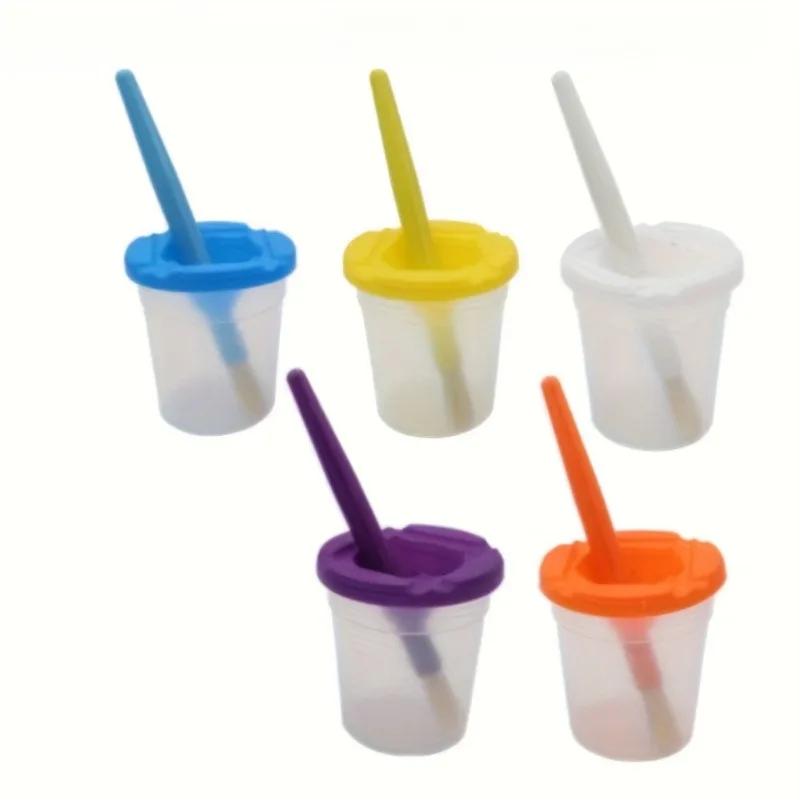 Kids Art Brush Wash Cup, Multi-Purpose Cleaning Bucket for Watercolor Gouache Painting, Creative DIY Graffiti Tool for Art Class thumbnail 2