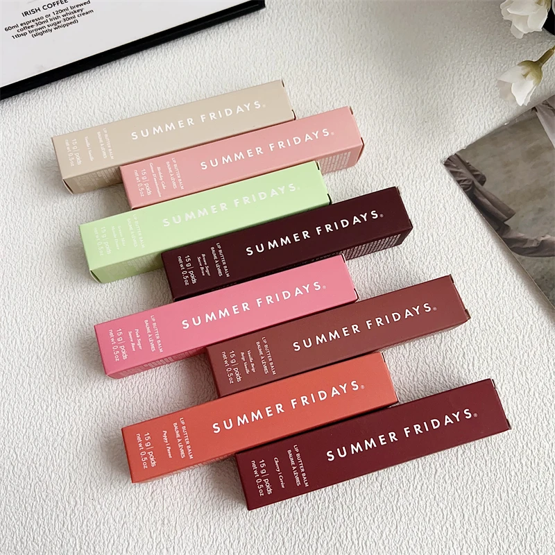 Summer Fridays New Lip Balm Vanilla Beige Birthday Cake Pink Sugar Guava Toasted Marshmallow Moisturizing Lipstick Lip Gloss thumbnail 6