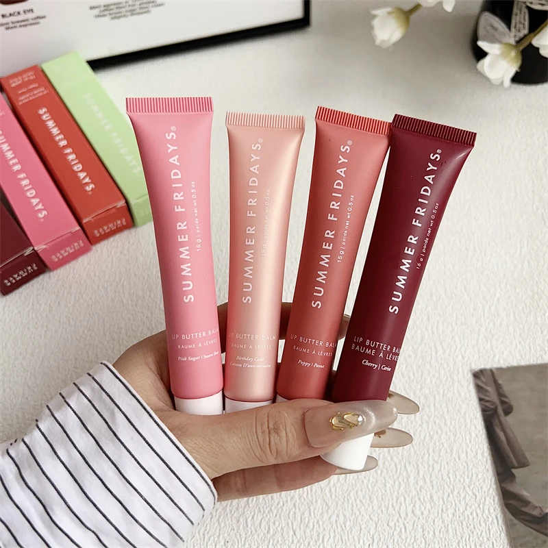 Summer Fridays New Lip Balm Vanilla Beige Birthday Cake Pink Sugar Guava Toasted Marshmallow Moisturizing Lipstick Lip Gloss thumbnail 2