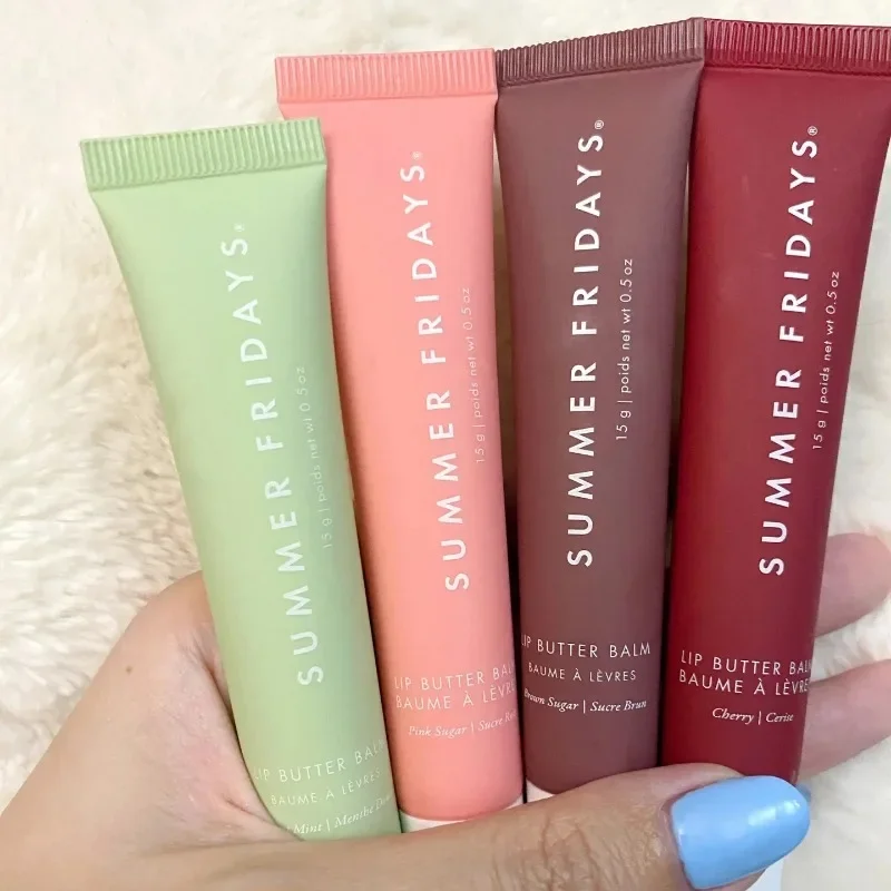 Summer Fridays New Lip Balm Vanilla Beige Birthday Cake Pink Sugar Guava Toasted Marshmallow Moisturizing Lipstick Lip Gloss