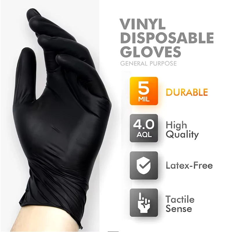 Disposable Glove Packaging Black Nitrile Gloves Household Kitchen Cooking Tools Car Wash Household Cleaning Work Gloves New thumbnail 2