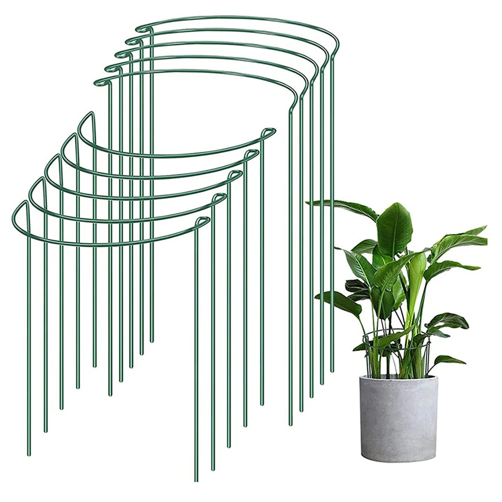 2pcs Sturdy Metal Plant Support Stakes For Garden Keep Flowers Vegetables Reusable Plant Stem Folding Frame Support Stem thumbnail 3