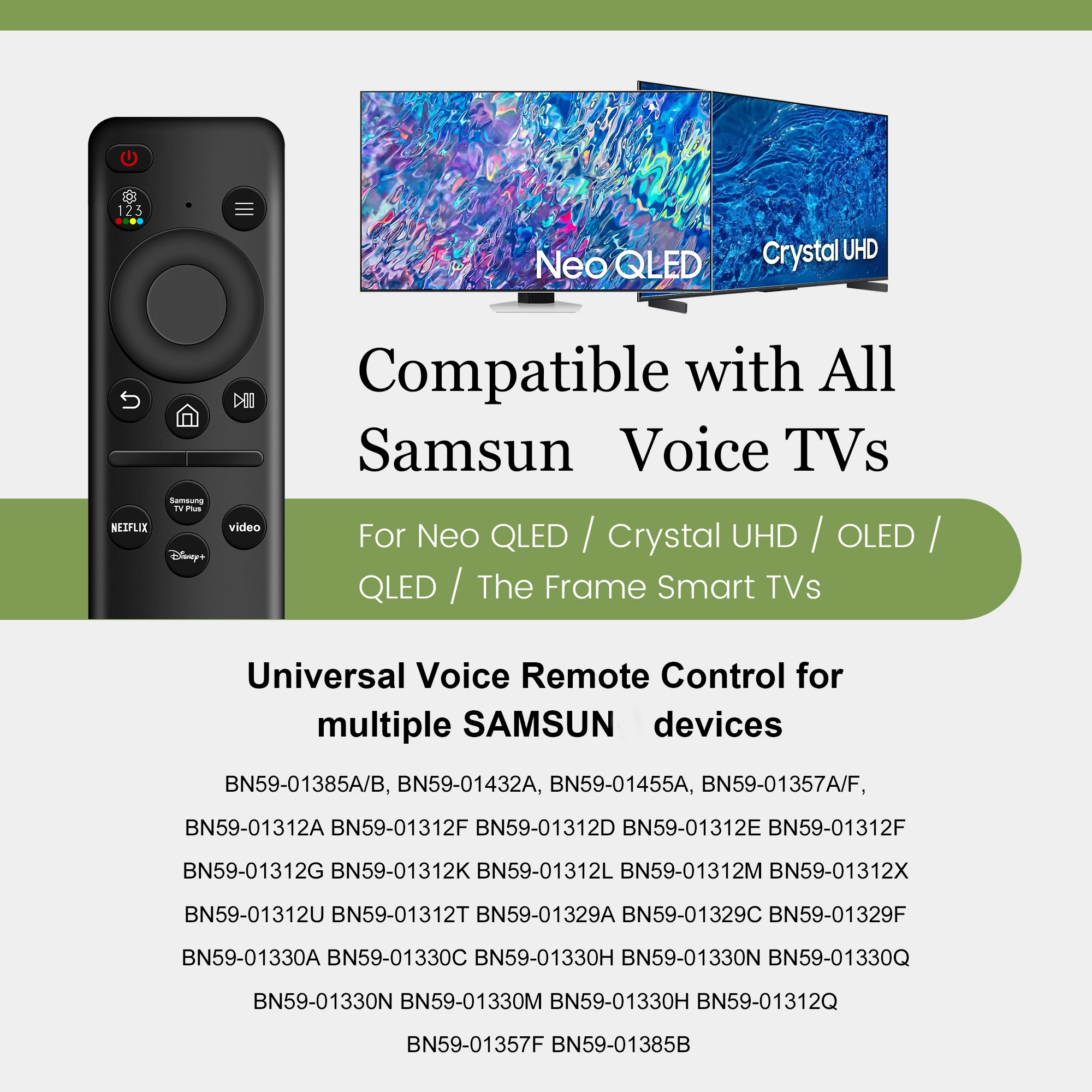 Remote Control for Samsung Smart TV BN59-01385A/B BN59-01432A Replacement Universal Remote for 2019-2024 TVs Control thumbnail 2