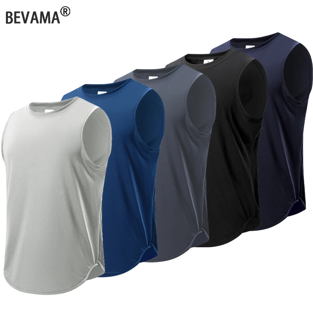 Summer Men's Fitness Basic Tank Top Quickly Dry Sport Top Running Vest Gym Fitness Sleeveless Sport Shirt Tank Tops
