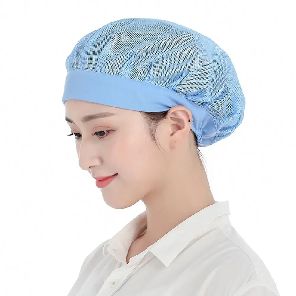 Women Man Cotton Dust proof WorkChef Hat Kitchen Cooking Chef Cap Food Service Hair Nets Chic Bundled Hair Nets Work Wear thumbnail 2