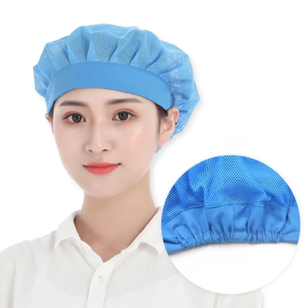 Women Man Cotton Dust proof WorkChef Hat Kitchen Cooking Chef Cap Food Service Hair Nets Chic Bundled Hair Nets Work Wear thumbnail 5