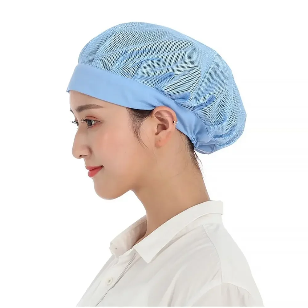 Women Man Cotton Dust proof WorkChef Hat Kitchen Cooking Chef Cap Food Service Hair Nets Chic Bundled Hair Nets Work Wear thumbnail 3