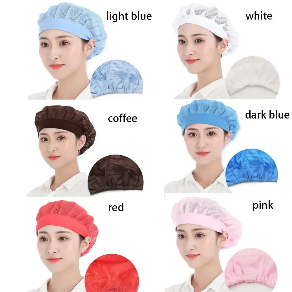 Women Man Cotton Dust proof WorkChef Hat Kitchen Cooking Chef Cap Food Service Hair Nets Chic Bundled Hair Nets Work Wear thumbnail 6