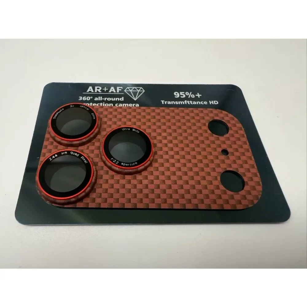 High Quality Carbon Fiber Kevlar HD Lens Tempered Glass Film For iPhone 17 Pro Max 17Pro 17Air Anti-Dust Camera Protective Cover thumbnail 3