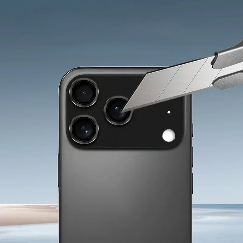 High Quality Carbon Fiber Kevlar HD Lens Tempered Glass Film For iPhone 17 Pro Max 17Pro 17Air Anti-Dust Camera Protective Cover thumbnail 6
