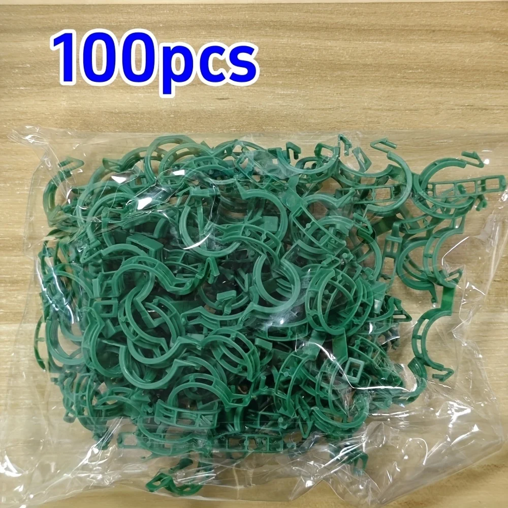 100 Plastic Plant Clips, Reusable Support Connectors, Protect Grafted Plants, Fix Vegetables and Tomatoes, Gardening Supplies thumbnail 3