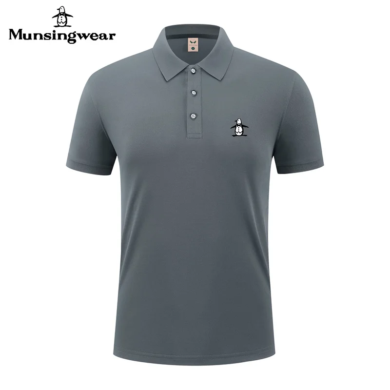 Golf summer new men's polo shirt, fashionable outdoor fishing casual breathable men's short sleeved top thumbnail 2