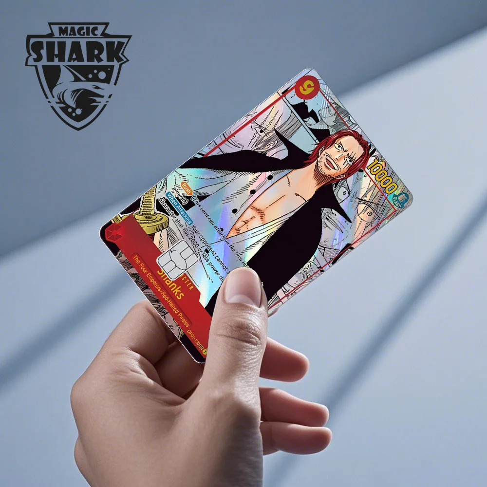 2026 New TCG Card Style Luffy Zorro Nami Ace OP Lazer Holographic Thin Sticker Film Skin for Debit Credit Card thumbnail 5