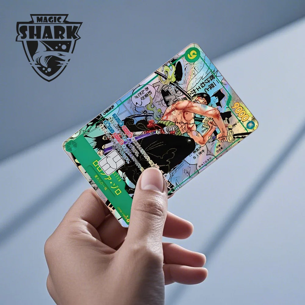 2026 New TCG Card Style Luffy Zorro Nami Ace OP Lazer Holographic Thin Sticker Film Skin for Debit Credit Card thumbnail 6