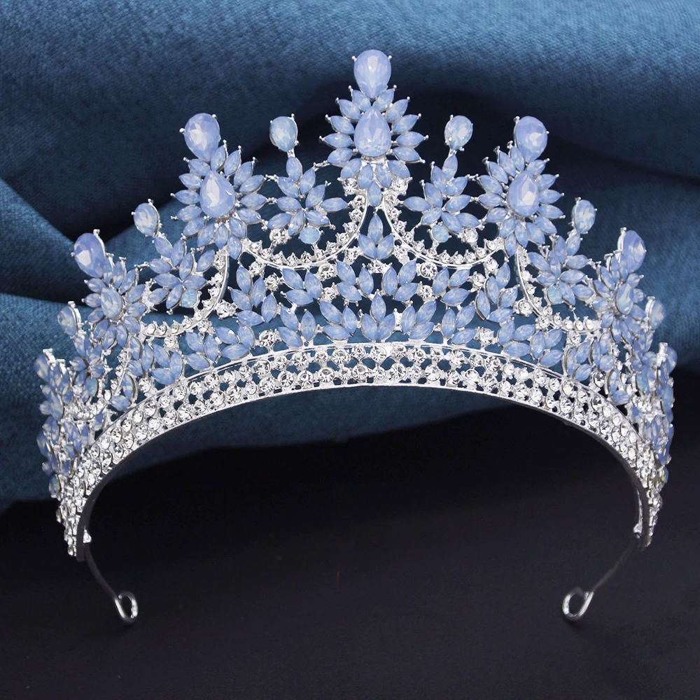 Rhinestone Crystal Tiaras and Crowns for Women Wedding Headdress Princess Queen Crown Birthday Prom Hair Jewelry Accessories thumbnail 6