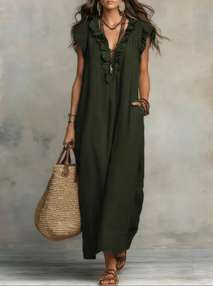 Women's Patchwork Long Dress2026 Summer Sleeveless Elegant Dresses Fashion Casual Vintage Party Dress Vestidos Women's Clothing thumbnail 4