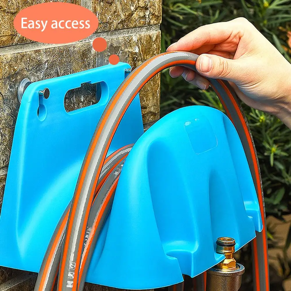 Wall Mounted Garden Hose Holder Plastic Water Hose Hanger for Outdoor Garden Yard Hose Storage Organizer Blue Black Orange thumbnail 4