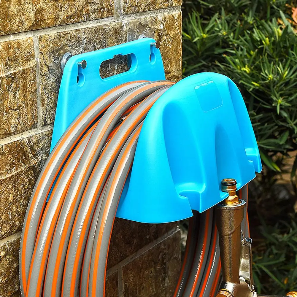 Wall Mounted Garden Hose Holder Plastic Water Hose Hanger for Outdoor Garden Yard Hose Storage Organizer Blue Black Orange thumbnail 2