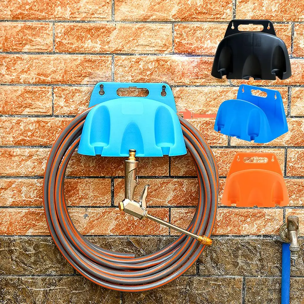 Wall Mounted Garden Hose Holder Plastic Water Hose Hanger for Outdoor Garden Yard Hose Storage Organizer Blue Black Orange thumbnail 3