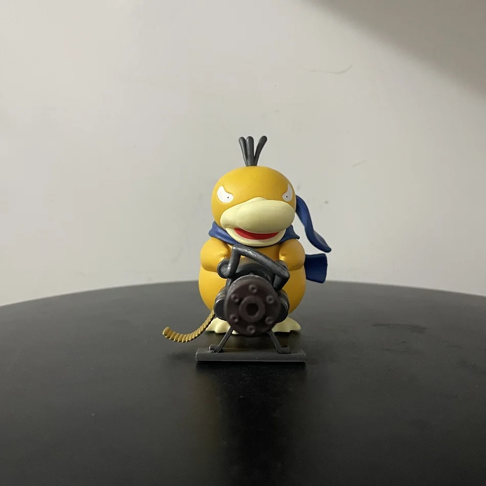 Serie Psyduck with Trumpet & Gatling Gun Figure Toy, Cute Duck Anime Figurine Model, Collection Ornament Birthday Gift for Fans thumbnail 3