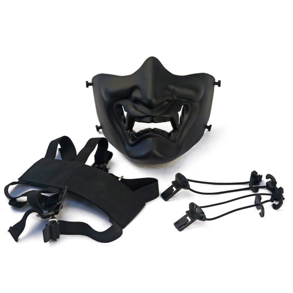Tactics Paintball Half Face Ghostface Mask Outdoor Hunting Airsoft Protective Helmet Mask thumbnail 3