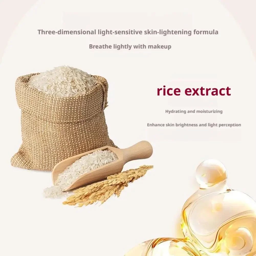 Korean Rice Extract Tone Up Sunscreen Cream SPF50+ PA+++ Moisturizing Isolation Primer Concealer Brighten Skin Daily Makeup Base thumbnail 4