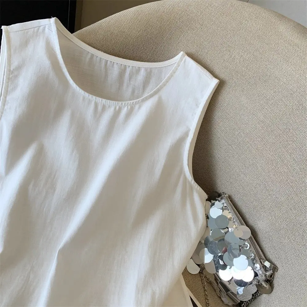 Summer New Arrival Literary Color-Contrast Embroidered Plant Pattern Cotton Linen Comfortable Retro Versatile Round Neck Top thumbnail 6