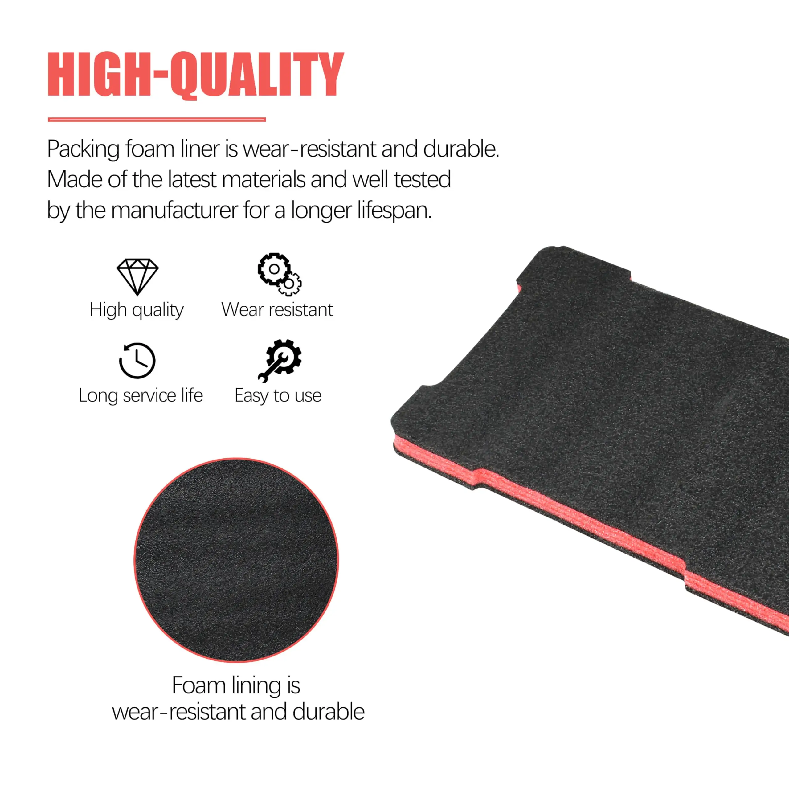Shockproof Cushioned Tool Box Foam Insert Fit for Milwaukee Packout Cases Protective ，Foam Organizer for Fragile Tools Storage thumbnail 5
