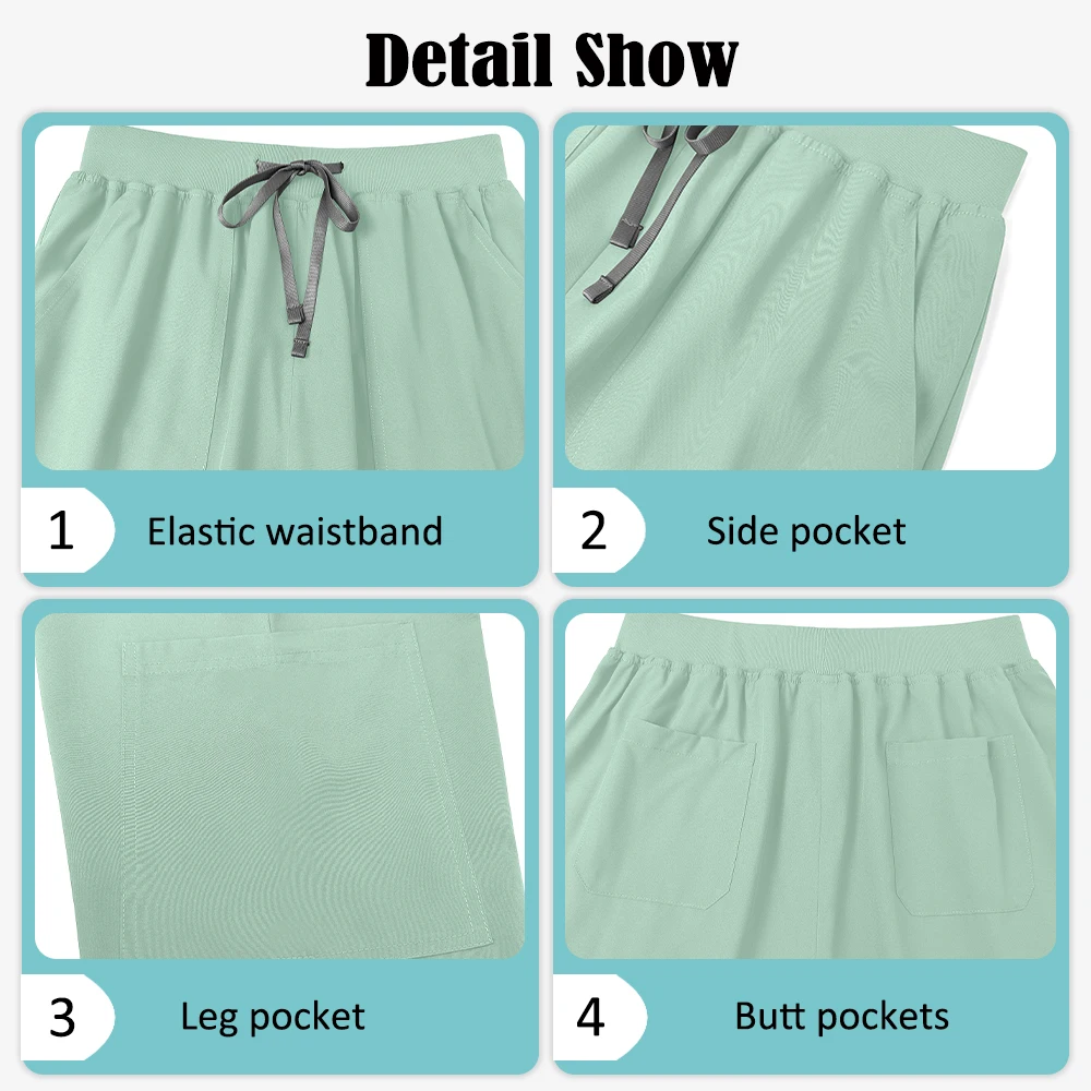 Beauty Fashion Workwear Woman Medical Nursing Surgical Set High Quality Elastic Scrub Set Healthcare Pharmacy Wholesale Workwear thumbnail 5