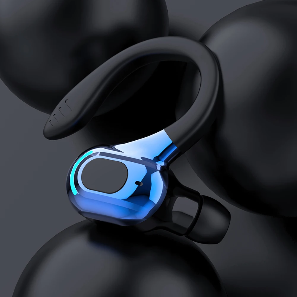 Wireless Headphone Bluetooth-compatible 5.2 Earphone Single Ear Earbuds with Mic HD Sound Quality Headset thumbnail 2