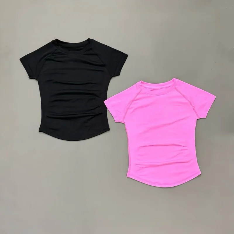 Women Sports T-Shirt Round Neck Short Sleeve Breathable Stretchy Tops Gym Fitness Yoga Running Workout Casual Athletic Shirts thumbnail 5