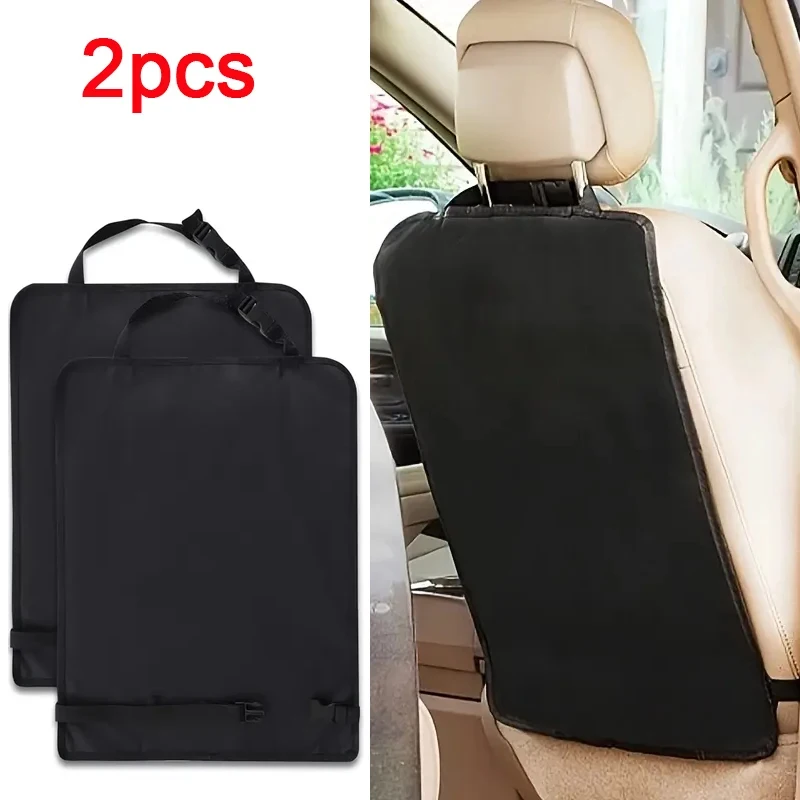 1/2pcs Car Seat Back Kick Protectors Polyester Automotive Seat Covers, Protection from Dirt, Mud, Fit for Most Vehicles thumbnail 5