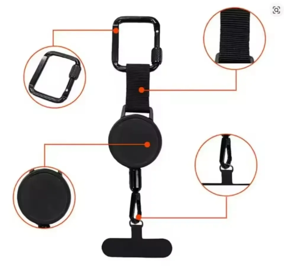 Retractable Anti Theft Outdoor Phone Case for IPhone Air 17 16 E 15 14 13 12 Pro Max Plus 17Pro Anti-lost Lanyard Phone Cover thumbnail 5