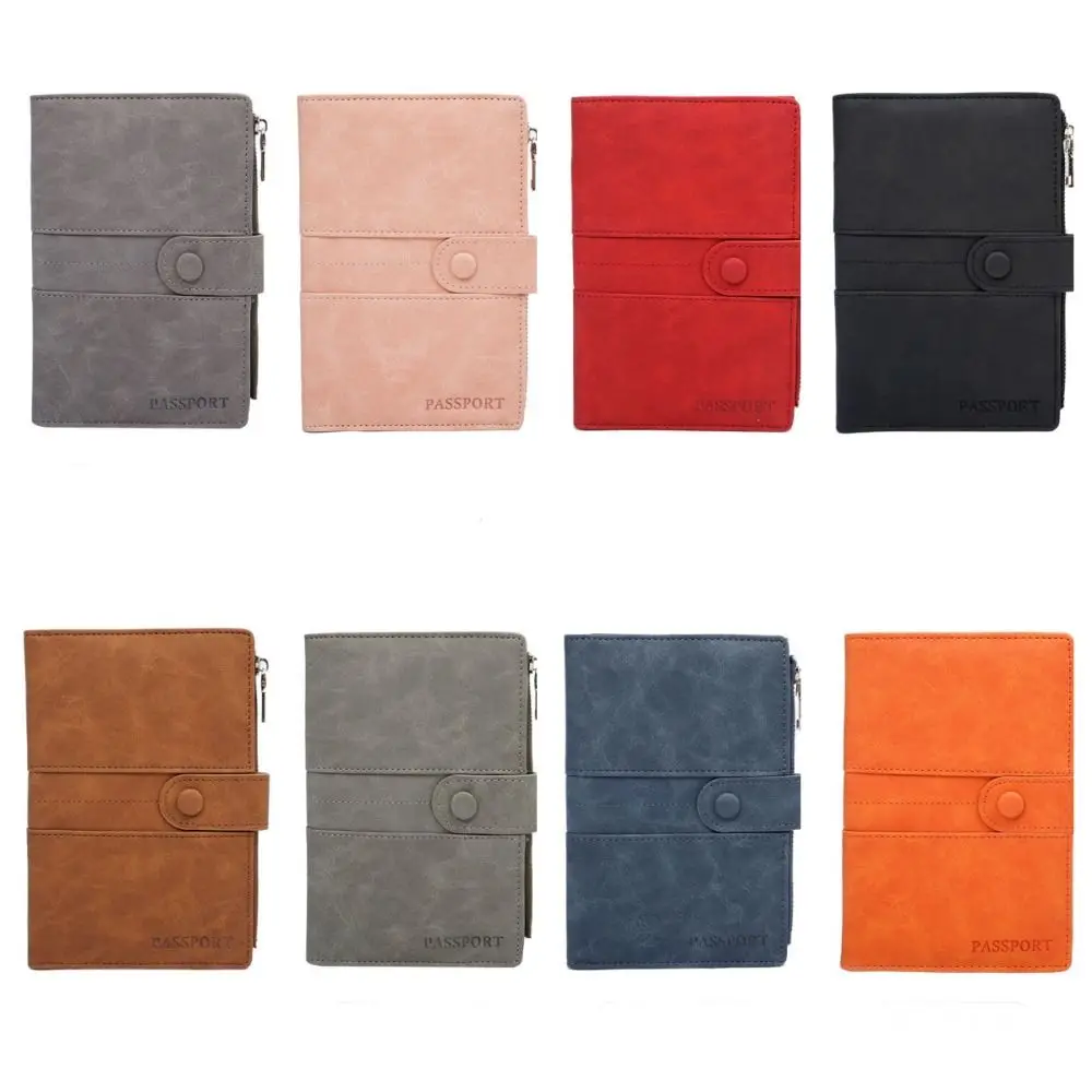Creative RFID Anti-Theft PU Passport Bag Purse Card Holder Travel Wallet Multifunctional Airplane Check-in Passport Clip Men thumbnail 5