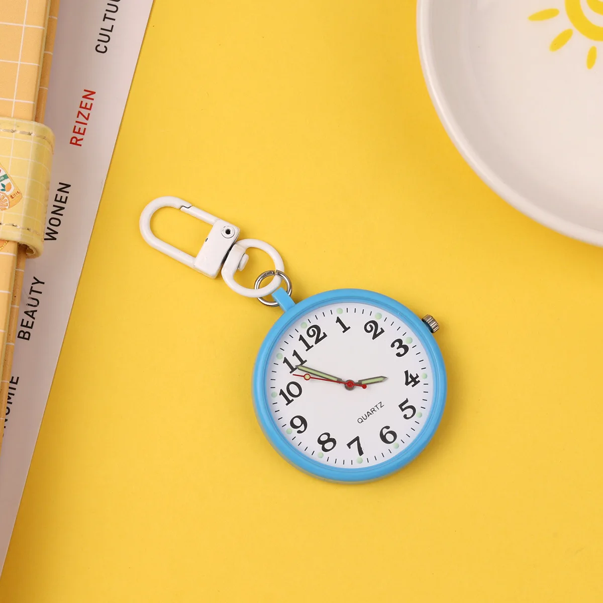 New Student Exam Pocket Watch Personalized Junior High School Silent Mini Hanging Watch Portable Quartz Watch for College Entran thumbnail 3