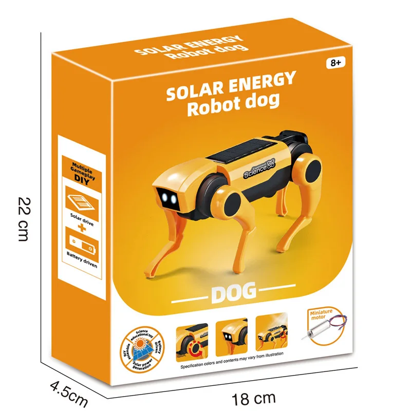 Smart Robot Dog STEM Kit Solar DIY Educational Science Assembly Quadruped Building Toy Experiment RC Remote Control Gift Kids thumbnail 5