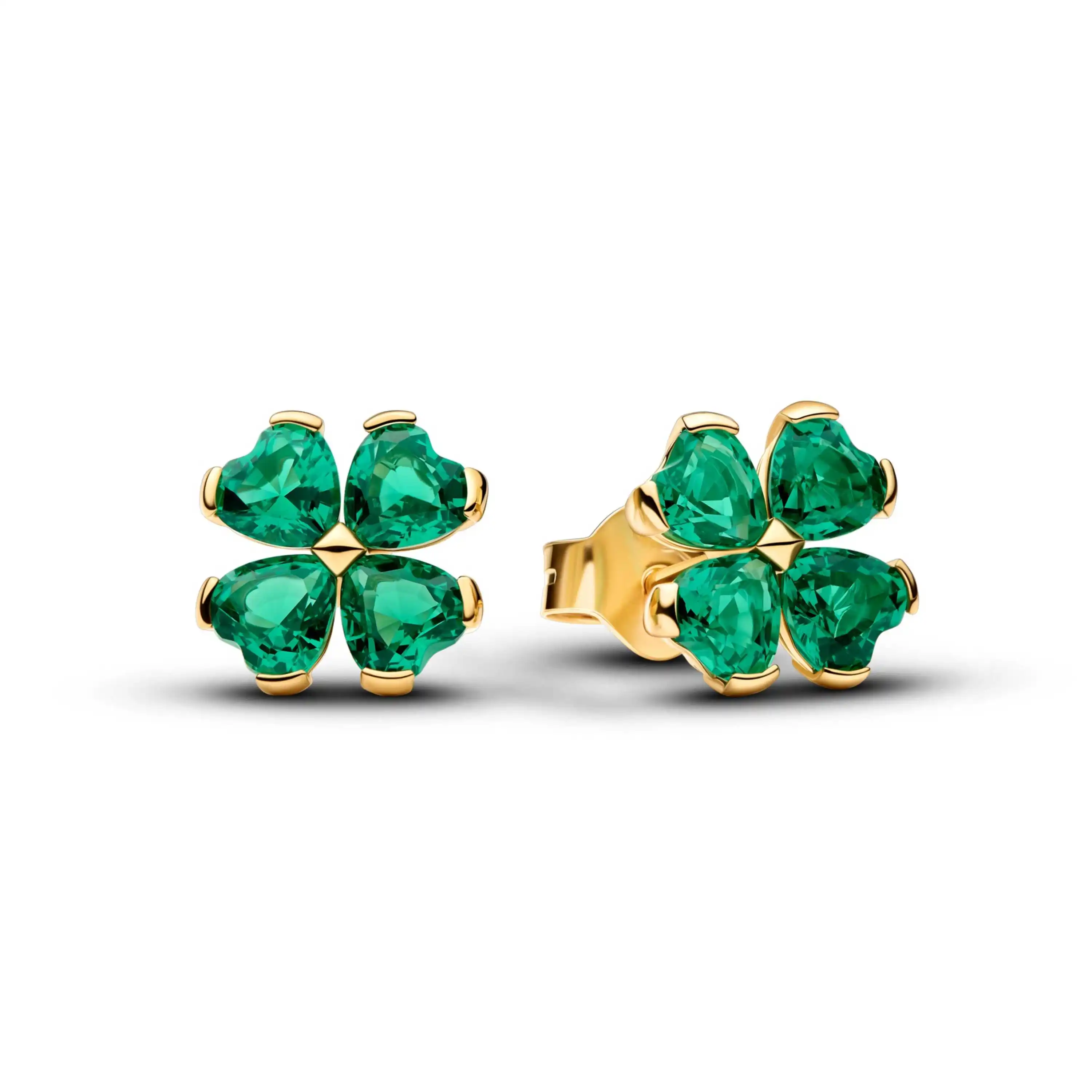 New 925 Sterling Silver Four Leaf Clover Flower Bee Ear Stud Ring Pendant Bead fit DIY Women's Bracelets Necklaces Jewelry Gifts thumbnail 4