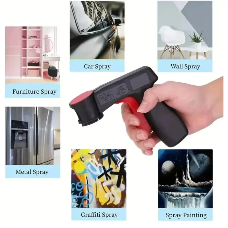 1 Pcs Plastic Portable Spray Paint Handle, Universal Reusable Car Color Changing Film Pasting Self Spraying Hand Spray Gun thumbnail 5