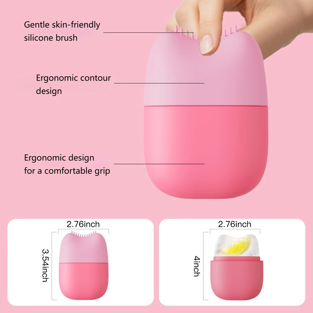 Ice Roller for Face & Eye Face Massage Silicone Ice Mold for Face Beauty Puffiness Relief Facial Massager Skin Care Tools Summer thumbnail 4