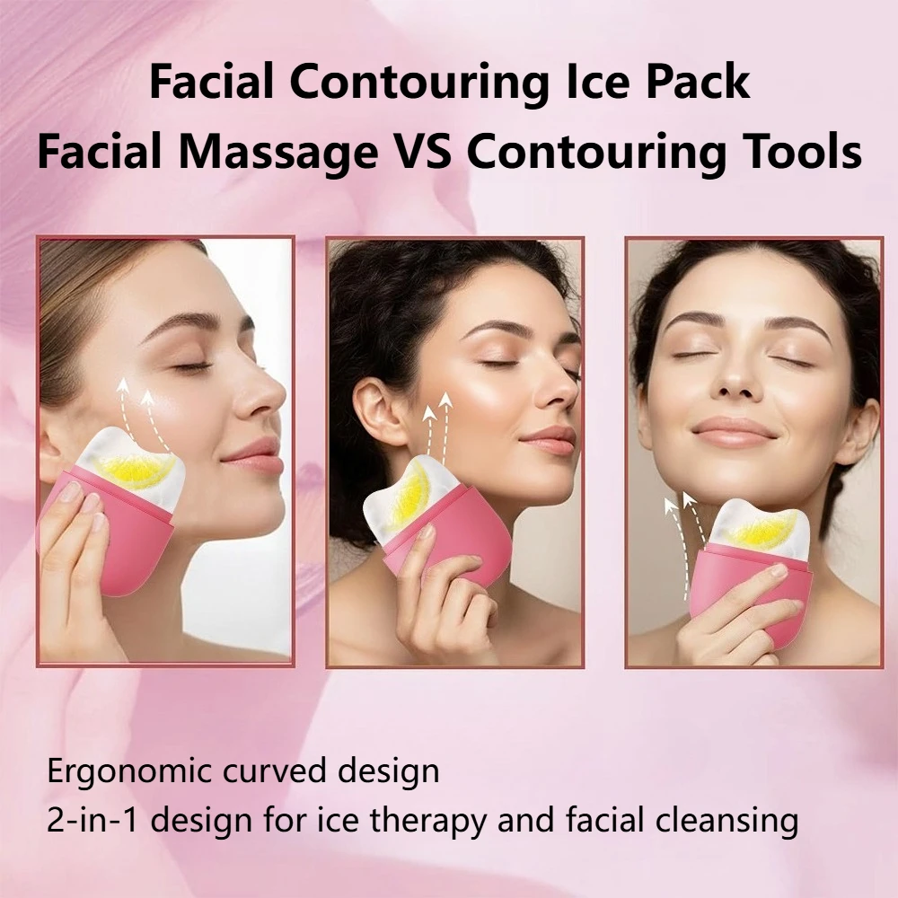 Ice Roller for Face & Eye Face Massage Silicone Ice Mold for Face Beauty Puffiness Relief Facial Massager Skin Care Tools Summer thumbnail 3
