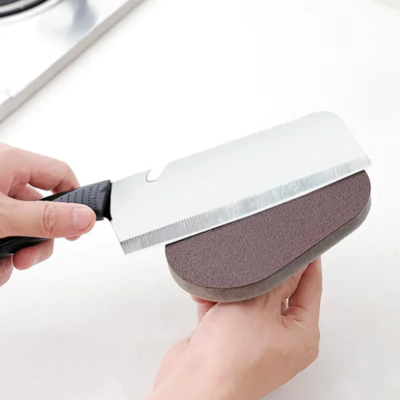 Magic Emery Sponge Brush Wipe Eraser Cleaner Kitchen Bath Rust Strong Decontamination Cleaning Tools With Handle Household Tools thumbnail 2