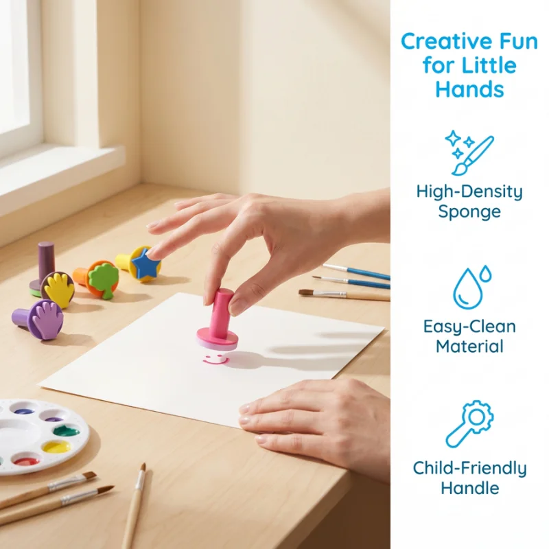 3/6/9/12Pcs Random Pattern Foam Stamps, Sponge Painting Seals for DIY Art, Drawing Supplies for Artists Hobbyists thumbnail 4