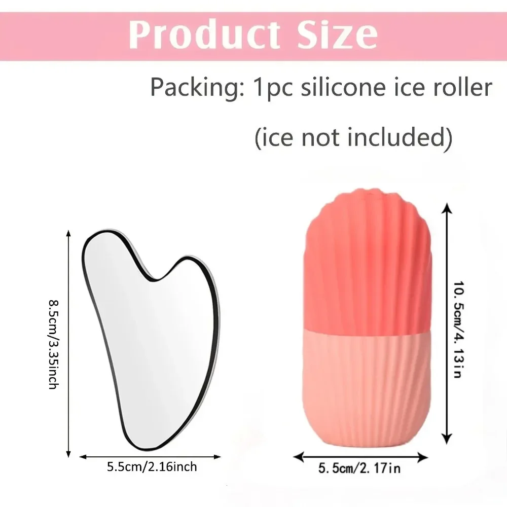 3PCS Ice Face Roller Stainless Steel Gua Sha Board Set Face Massage Tool Facial Massager Face Lifting Beauty Skin Care Tools thumbnail 6