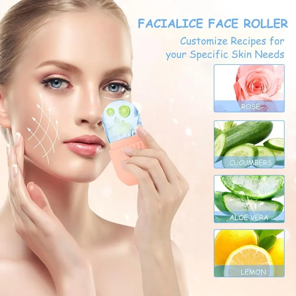 3PCS Ice Face Roller Stainless Steel Gua Sha Board Set Face Massage Tool Facial Massager Face Lifting Beauty Skin Care Tools thumbnail 3