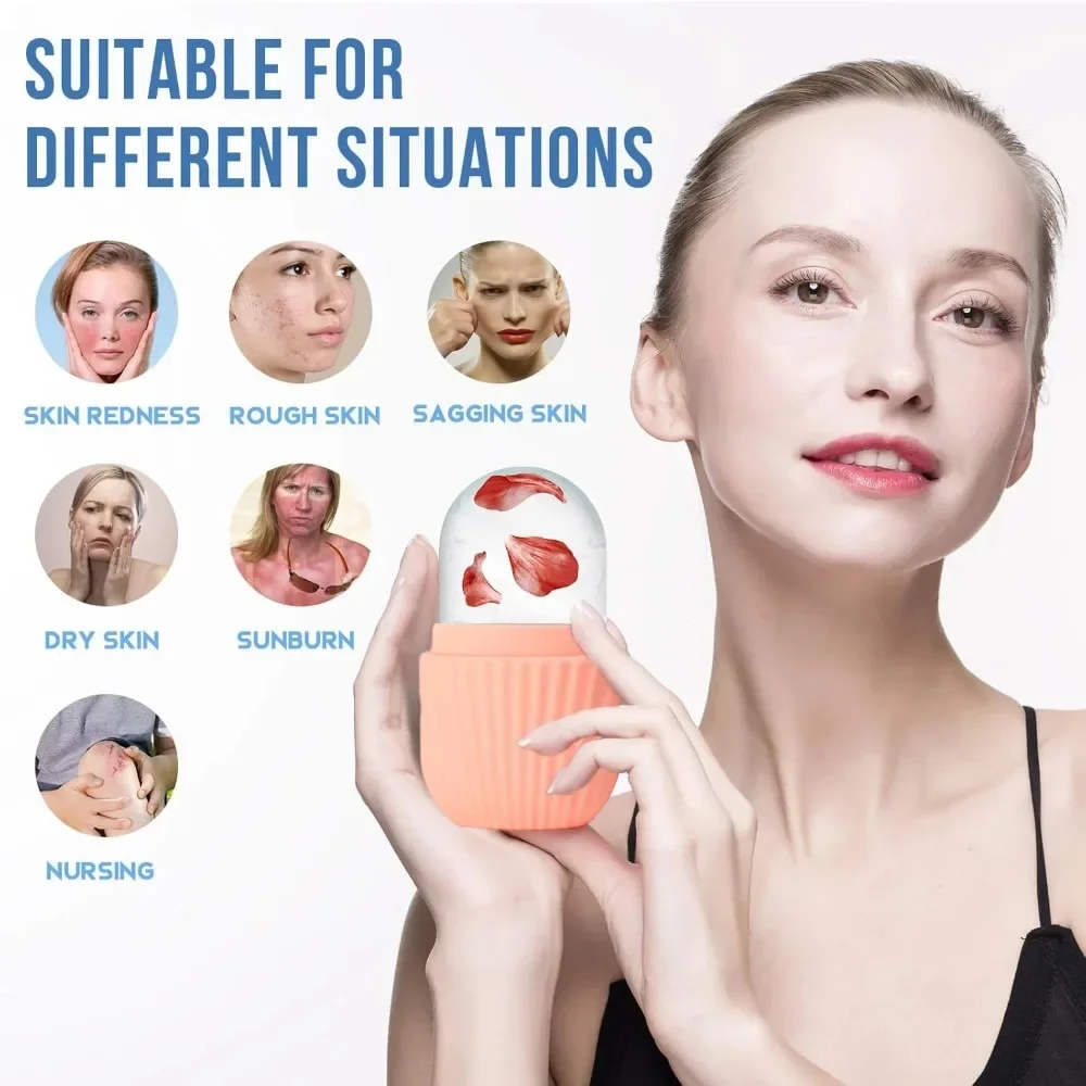 3PCS Ice Face Roller Stainless Steel Gua Sha Board Set Face Massage Tool Facial Massager Face Lifting Beauty Skin Care Tools thumbnail 2