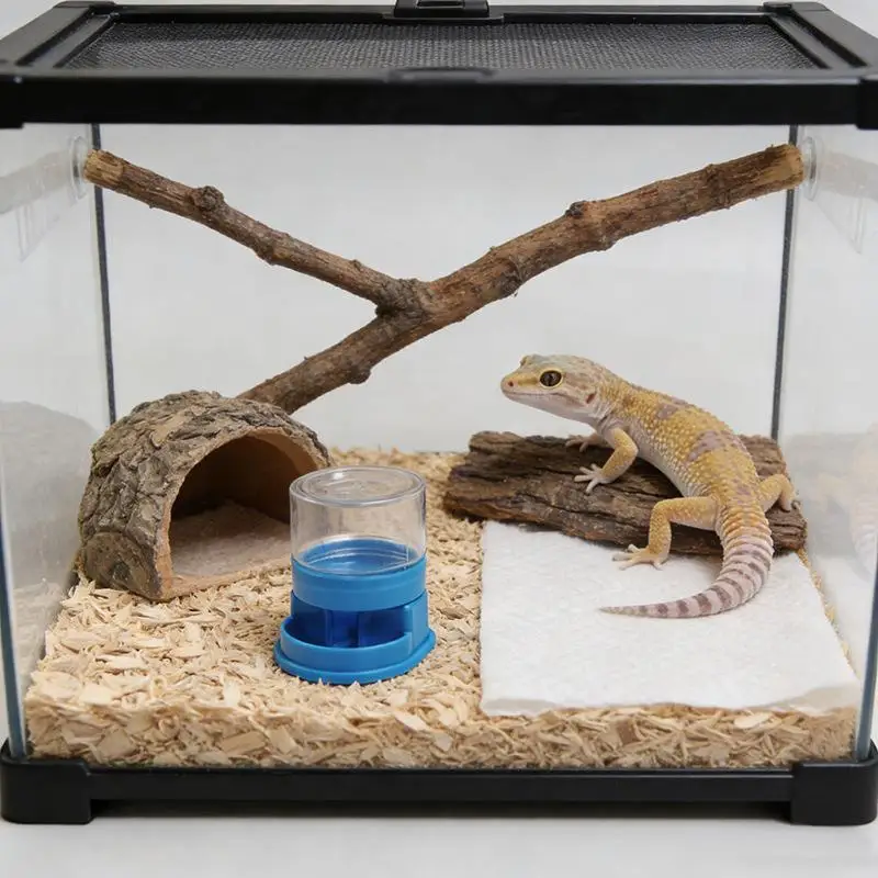 Reptiles Water Feeder Bowl Plastic Stable Water Dispenser Detachable Water Bowl For Snakes Tortoise Turtle Lizard Accessories thumbnail 3