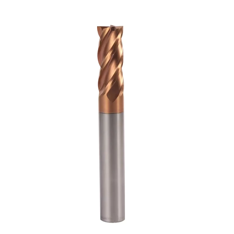 55-degree tungsten steel flat-bottom milling cutter with 4 cutting edges and hard alloy coating for steel, for CNC tooling thumbnail 5