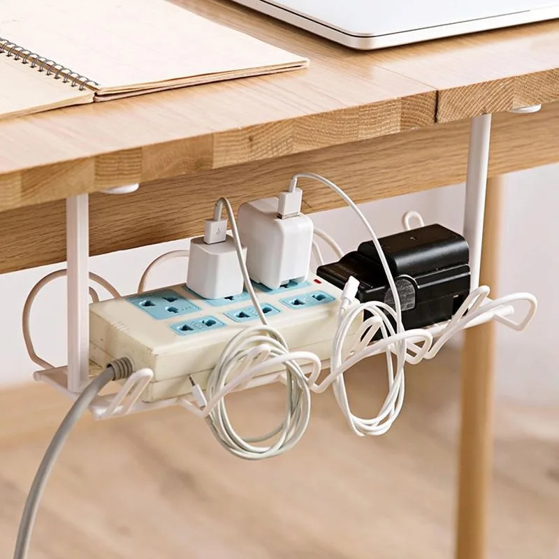 Under Desk Cable Management Tray Organizer,Cord Holder Wire Storage Box Rack Shelf for Home Office Computer Monitor Power Strip thumbnail 2